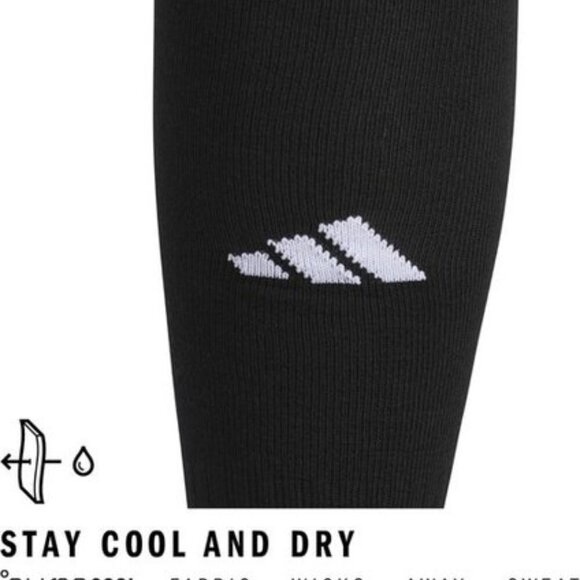 adidas AEROREADY Soccer Socks 2-Pack Black NWT Stocking Stuffer Holiday Gift - Picture 3 of 11